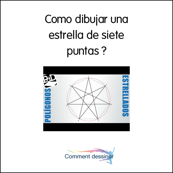 Como dibujar una estrella de siete puntas